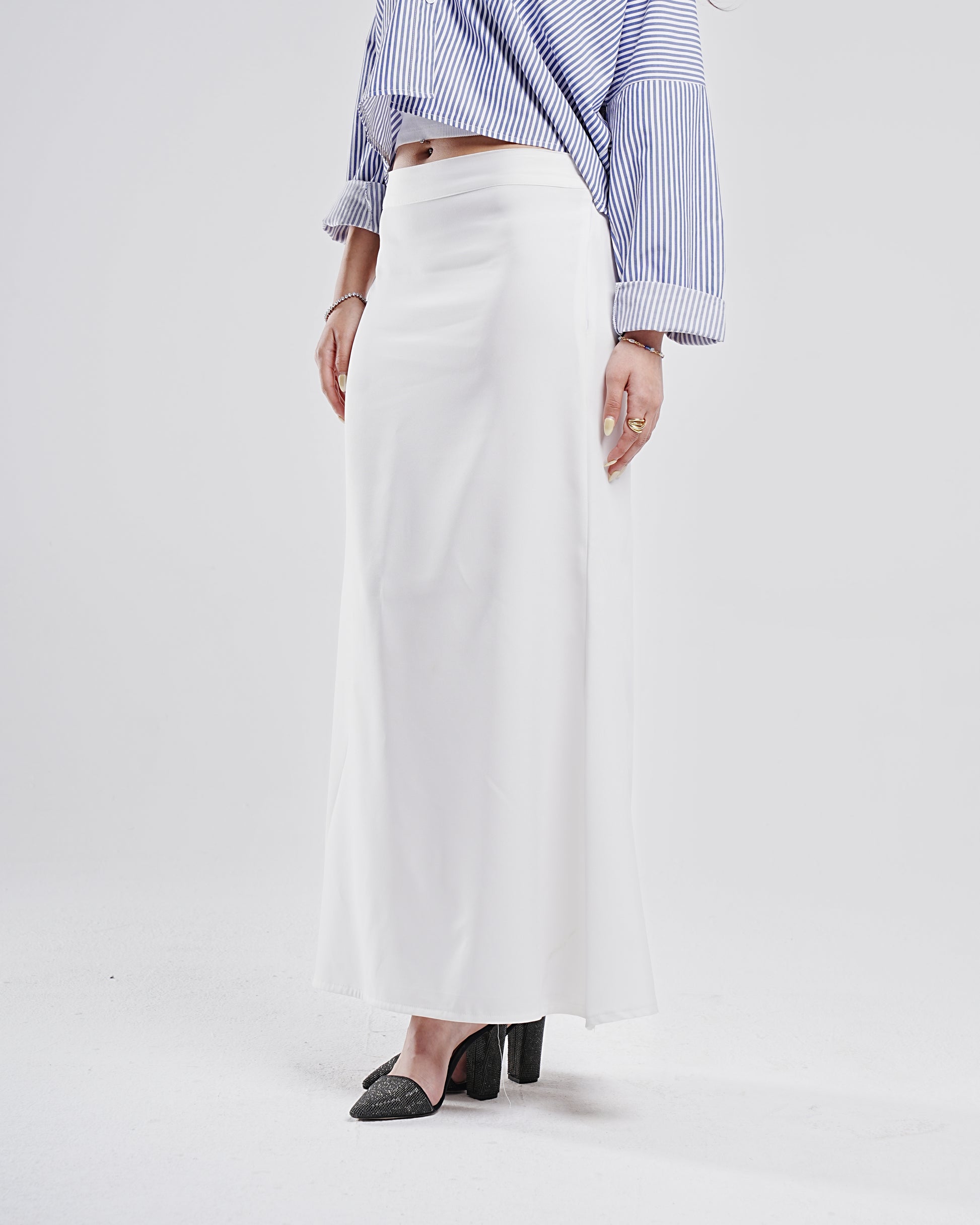 WHITE MAXI SKIRT