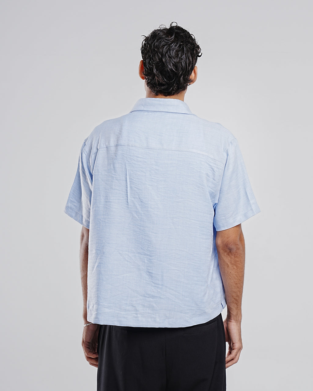 BABY BLUE LINEN SHIRT